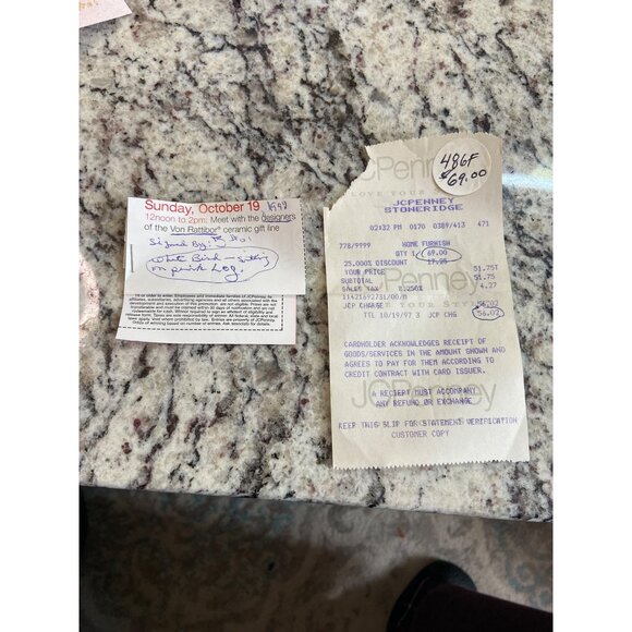 1997 Von Rattibor Handcrafted Porcelain Dove Pink Log Floral Accents Signed - Picture 8 of 8